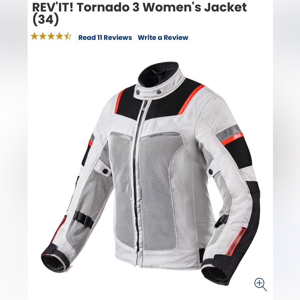 Rev’it! Tornado 3 Women’s Motorcycle Jacket 42 EUC